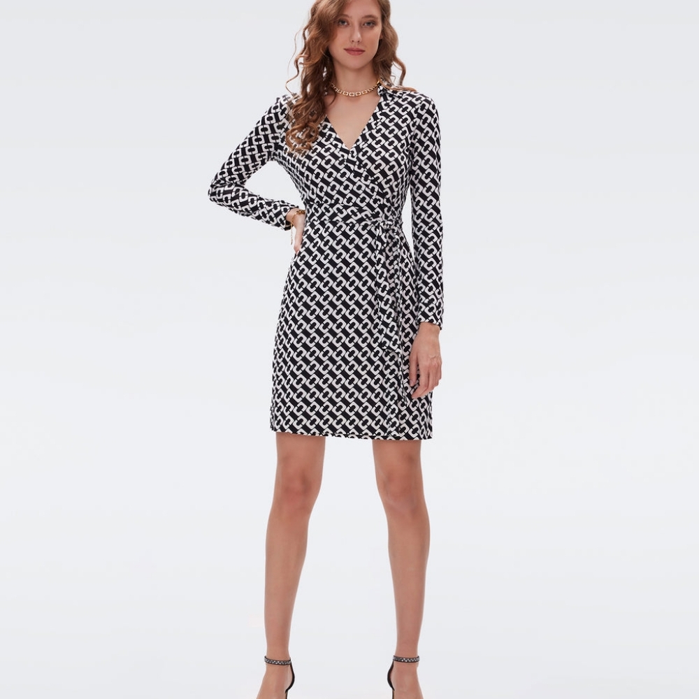 DVF Jeanne Silk Jersey Wrap Dress